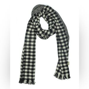 J Crew Scarf Black and White Checkered NWT